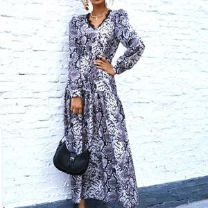 Maxi Snake Print Dress